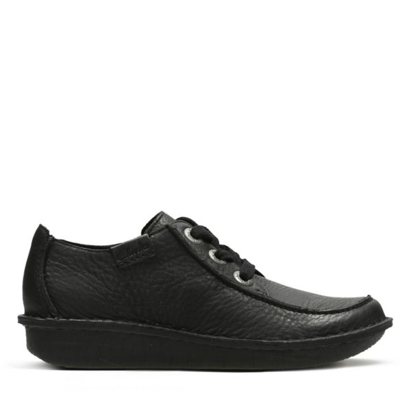 Clarks Womens Funny Dream Flat Shoes Black | USA-183526